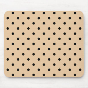 Tan en Black Polka Dot Pattern. Muismat