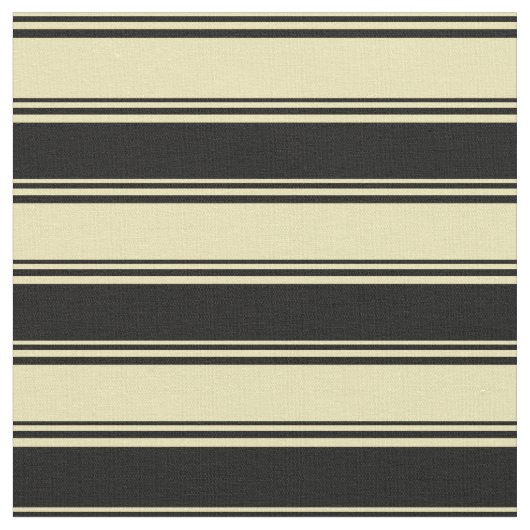 Tan en Black Striped Pattern Stof (Close Up)