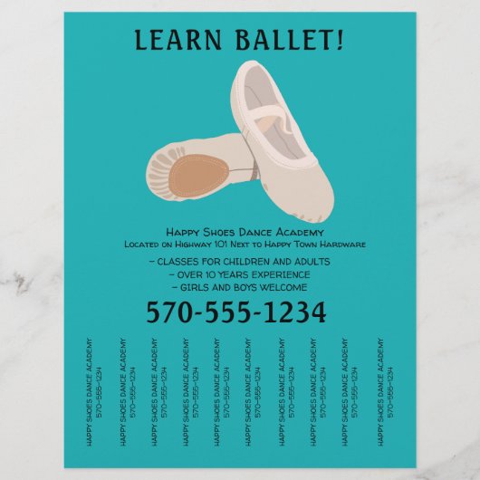 Tan- en Blauwgroen balletdanslangen Flyer (Voorkant)