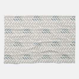 Tan en Blauwgroen Tarwepatroon Theedoek