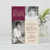 Tan en Bourgondië 2 Foto Afstuderen Kaart (Staand voorkant)