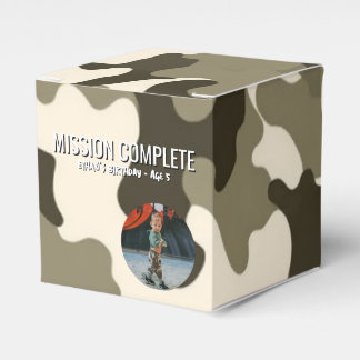 Tan en Brown Army Style Mission Compleet Bedankdoosjes
