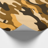 Tan en Brown Camo Camouflage Wrapping Paper Cadeaupapier (Hoek)