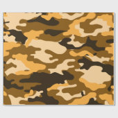 Tan en Brown Camo Camouflage Wrapping Paper Cadeaupapier (Vlak)