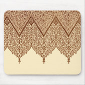 Tan en Brown Indian Lace  Design Pattern Muismat (Voorkant)