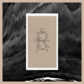 Tan en Bruin Naam Monogram Papier Gast Handdoek Servet