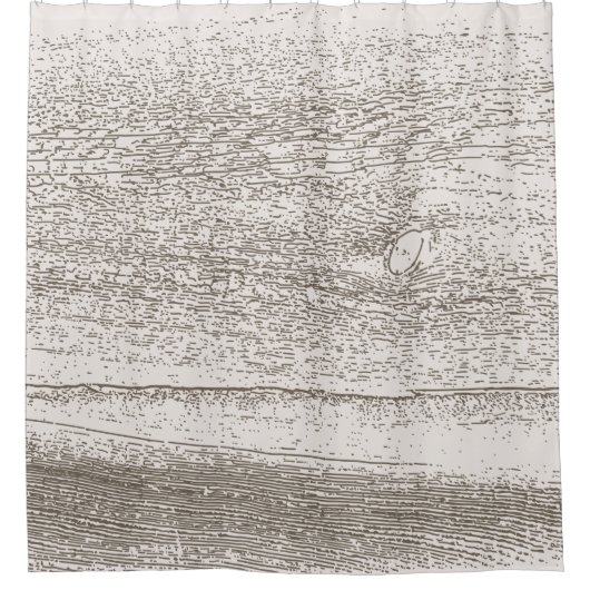 Tan en bruin Rustic-houtpatroongordijn Douchegordijn (Voorkant)