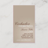 Tan- en bruine-bakkerijproducten Visitekaartje (Achterkant)