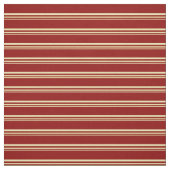 Tan en Dark Red Striped Pattern Stof (Swatch)