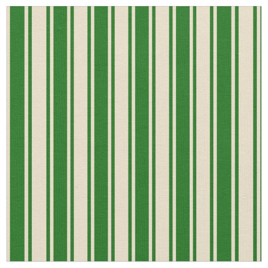 Tan en donkergroen gekleurd striped/Lined Pattern Stof (Close Up)