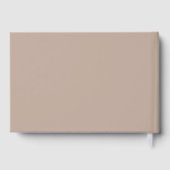 Tan en gouden folie bruiloft gastenboek (Achterkant)