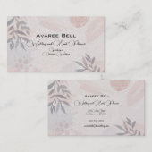 Tan en Gray Floral Wedding and Event Planner Visitekaartje (Voorkant / Achterkant)