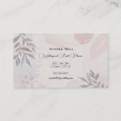 Tan en Gray Floral Wedding and Event Planner Visitekaartje (Achterkant)
