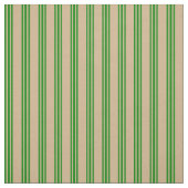 Tan en Green Lines Pattern Stof (Swatch)