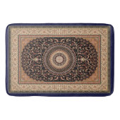 Tan en Green Persian Carpet Bath Mat (Voorkant)