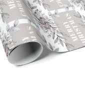 Tan en Grijze winterfeestdagen Cadeaupapier (Rol Hoek)