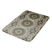 Tan en groen Abstract Badmat (Gekanteld)