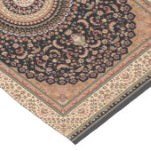 Tan en Groen Perzisch tapijt Korte Tafelloper (Hoek)