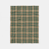 Tan en Groen Plaid Farrell Tartan Fleece Deken (Voorkant)