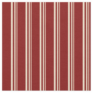 Tan en lepel gekleurd Striped/Lined Pattern Stof