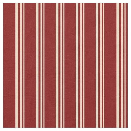 Tan en lepel gekleurd Striped/Lined Pattern Stof (Close Up)