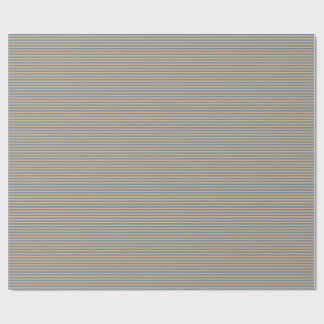 Tan en Light Slate Grey Stripes Pattern Cadeaupapier