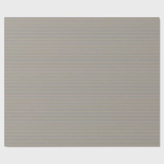 Tan en Light Slate Grey Stripes Pattern Cadeaupapier (Vlak)