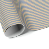 Tan en Light Slate Grey Stripes Pattern Cadeaupapier (Rol Hoek)