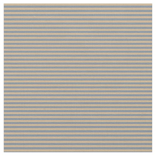 Tan en Light Slate Grey Stripes Pattern Stof (Close Up)