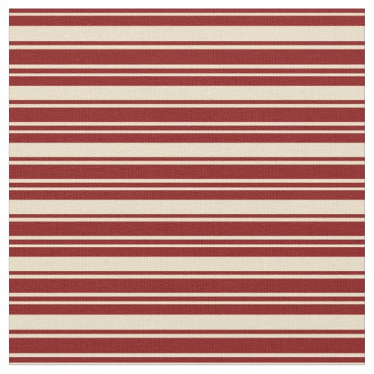 Tan- en maroon-strips stof (Close Up)