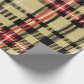 Tan- en rode twill-gebrand cadeaupapier (Hoek)