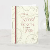 Tan en rode werknemer Jubileum Kaart (Voorkant)