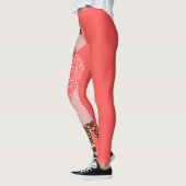 Tan en roze dikke afbeelding in een Sun-dress Leggings (Links)