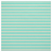 Tan- en Turquoise Striped/Lined Pattern Stof (Swatch)