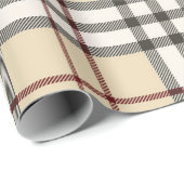 Tan en White Buffalo Play Gingham Cadeaupapier (Rol Hoek)