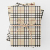 Tan en White Buffalo Play Gingham in set 3 Inpakpapier Vel (In situ)