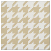 Tan en White Houndstooth Check Stof (Swatch)