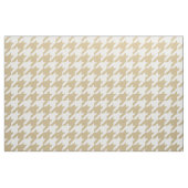 Tan en White Houndstooth Check Stof (Fat Quarter)