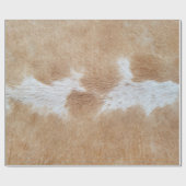 Tan en White Koe Hair Cadeaupapier (Vlak)