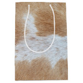 Tan en White Koe Hair Medium Cadeauzakje (Voorkant)