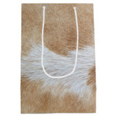 Tan en White Koe Hair Medium Cadeauzakje (Achterkant)