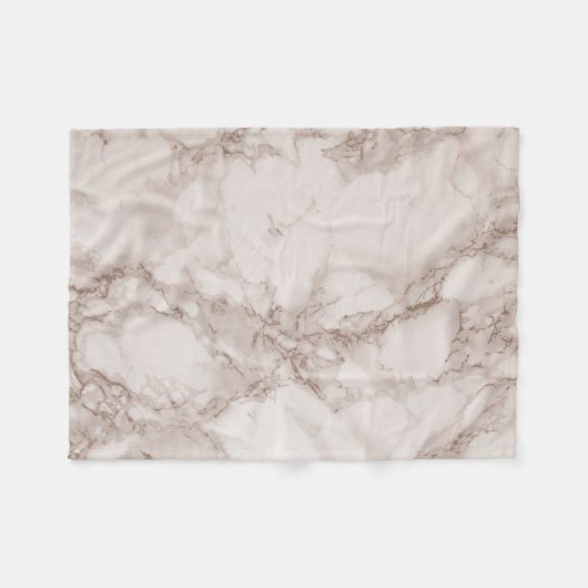 Tan en White Marble Blend Fleece Deken (Voorkant (Horizontaal))