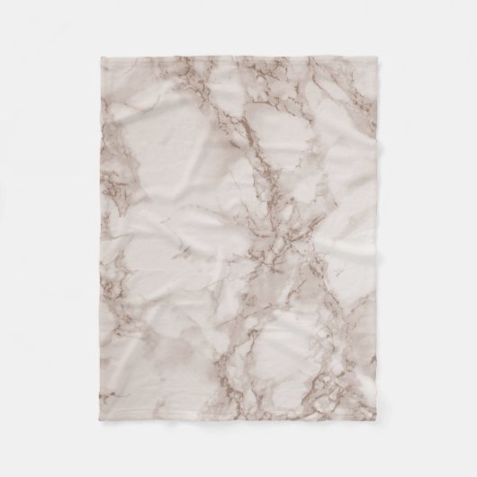 Tan en White Marble Blend Fleece Deken (Voorkant)