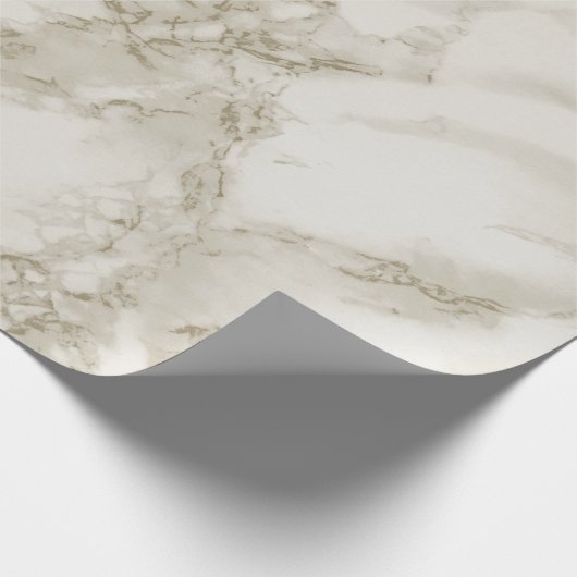 Tan en White Marble Texture Kijk Cadeaupapier (Hoek)