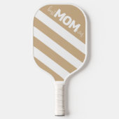 Tan en White Striped Best Mam Ever Pickleball Paddle (Voorkant)