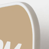 Tan en White Striped Best Mam Ever Pickleball Paddle (Links Detail)