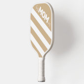 Tan en White Striped Best Mam Ever Pickleball Paddle (Links)