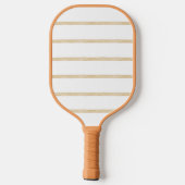 Tan en Wit Modern Monogram Pickleball Paddle (Achterkant)