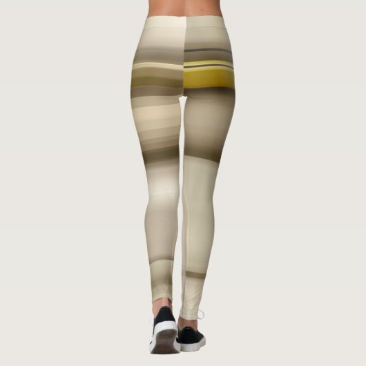 Tan en witte Leggings (Achterkant)