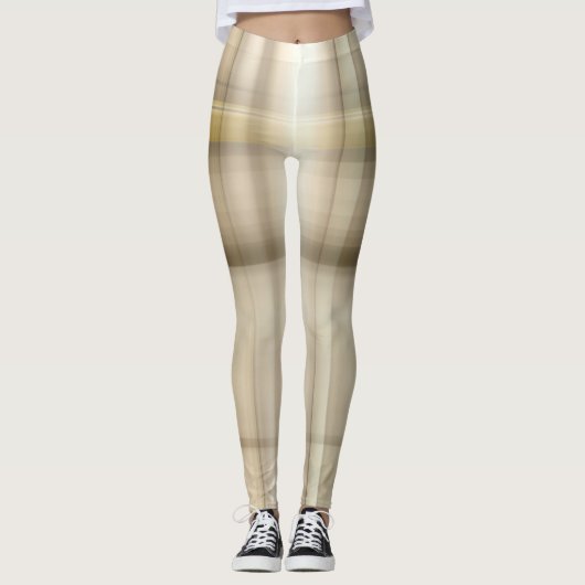 Tan en witte Leggings (Voorkant)